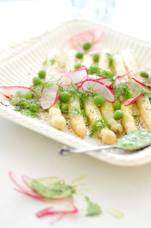 asparges m pesto